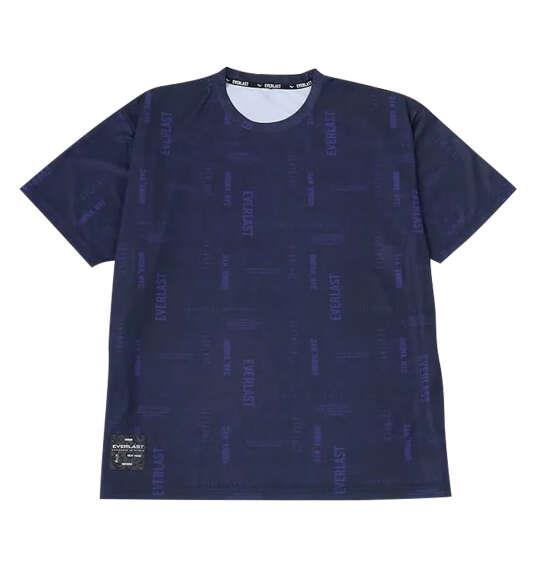 大きいサイズ メンズ EVERLAST 総柄プリント 半袖 Tシャツ ネイビー 1278-6701-3 3L 4L 5L 6L