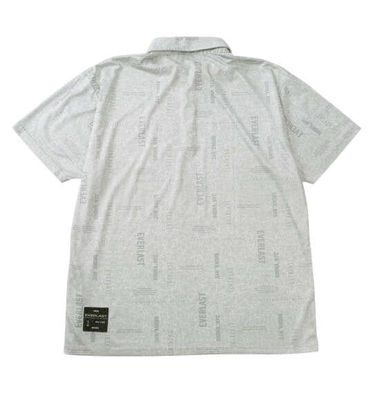 大きいサイズ メンズ EVERLAST 総柄プリント 半袖 ポロシャツ ライトグレー 1278-6703-1 3L 4L 5L 6L