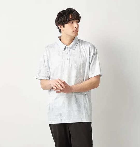 大きいサイズ メンズ EVERLAST 総柄プリント 半袖 ポロシャツ ライトグレー 1278-6703-1 3L 4L 5L 6L