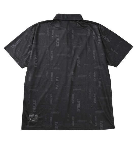 大きいサイズ メンズ EVERLAST 総柄プリント 半袖 ポロシャツ ブラック 1278-6703-2 3L 4L 5L 6L