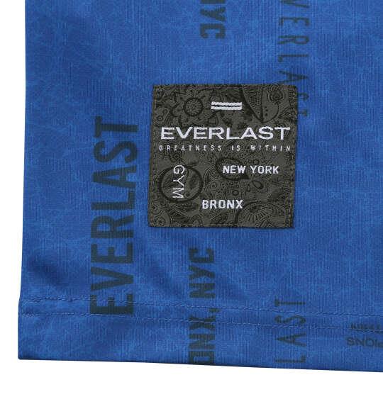 大きいサイズ メンズ EVERLAST 総柄プリント 半袖 ポロシャツ ブルー 1278-6703-3 3L 4L 5L 6L