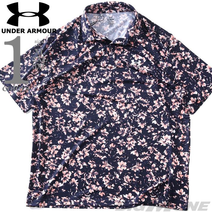 大きいサイズ メンズ UNDER ARMOUR アンダーアーマー 総柄 半袖 ポロシャツ MATCHPLAY PRINTED POLO USA直輸入 6009800-410