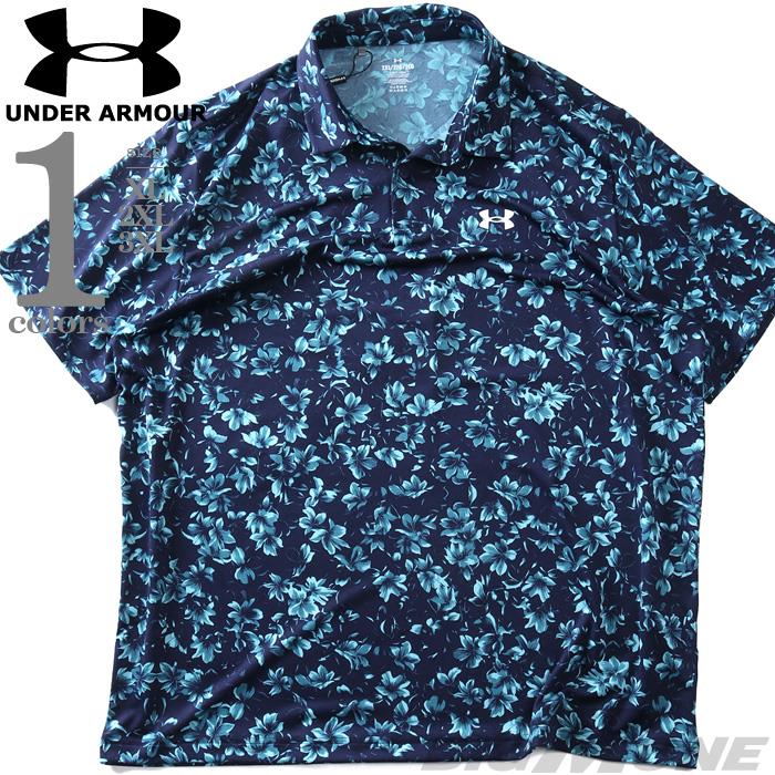 大きいサイズ メンズ UNDER ARMOUR アンダーアーマー 総柄 半袖 ポロシャツ MATCHPLAY PRINTED POLO USA直輸入 6009800-411