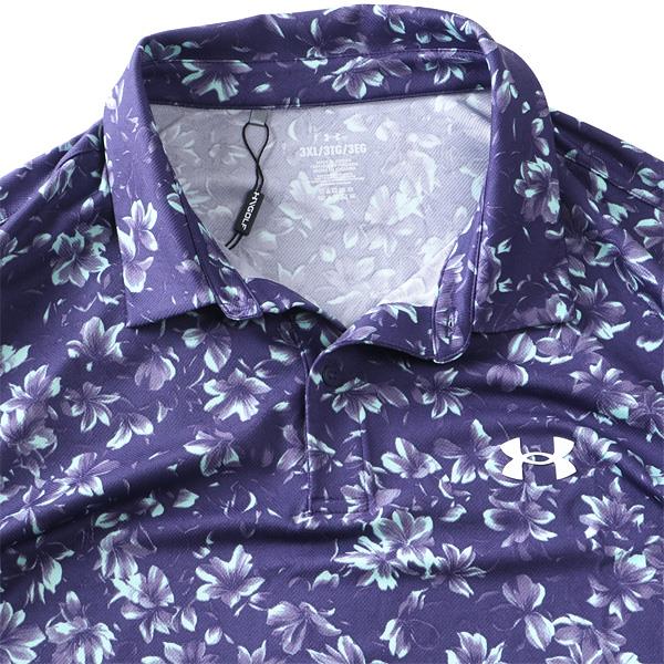 大きいサイズ メンズ UNDER ARMOUR アンダーアーマー 総柄 半袖 ポロシャツ MATCHPLAY PRINTED POLO USA直輸入 6009800-520