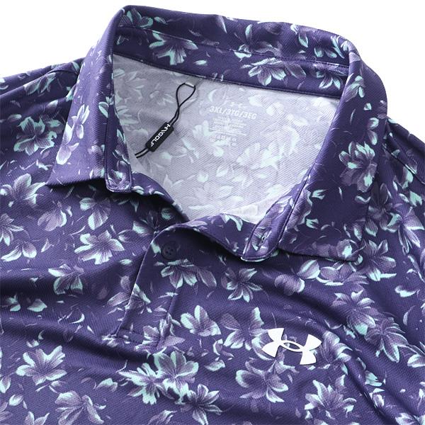 大きいサイズ メンズ UNDER ARMOUR アンダーアーマー 総柄 半袖 ポロシャツ MATCHPLAY PRINTED POLO USA直輸入 6009800-520