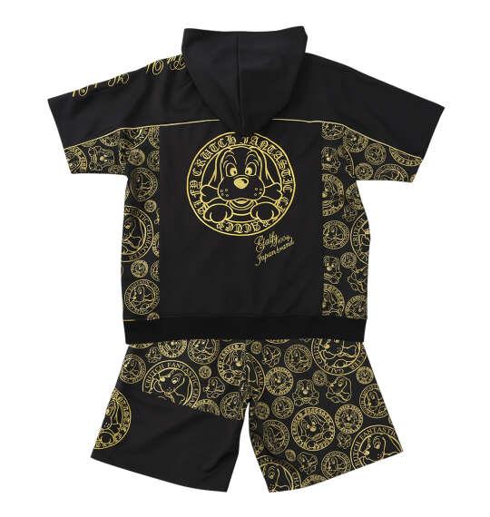 大きいサイズ メンズ GALFY プチョヘンザ 半袖 フルジップ パーカー ジャージ セット ブラック 1258-6265-2 3L 4L 5L 6L