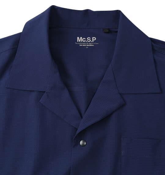 大きいサイズ メンズ Mc.S.P 半袖 オープンカラー シャツ ネイビー 1277-6266-1 3L 4L 5L 6L 7L 8L