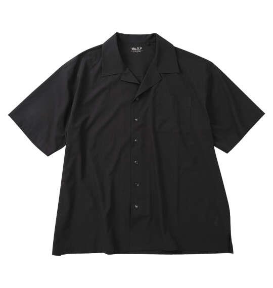 大きいサイズ メンズ Mc.S.P 半袖 オープンカラー シャツ ブラック 1277-6266-2 3L 4L 5L 6L 7L 8L