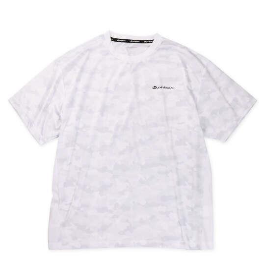大きいサイズ メンズ Phiten DRY総柄 半袖 Tシャツ ホワイト 1278-6235-1 3L 4L 5L 6L 8L