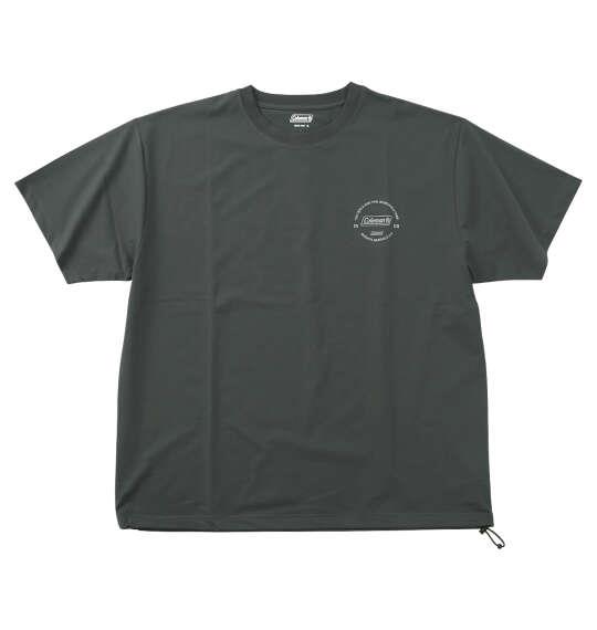 大きいサイズ メンズ Coleman 裾ドローコード 半袖 Tシャツ チャコール 1278-6262-2 3L 4L 5L 6L 8L