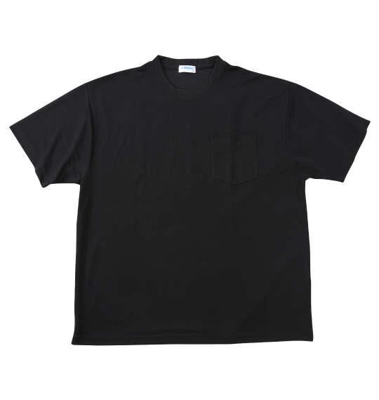 大きいサイズ メンズ ヒヤロン 接触冷感ポケット付 半袖 Tシャツ ブラック 1278-6515-2 3L 4L 5L 6L 7L 8L