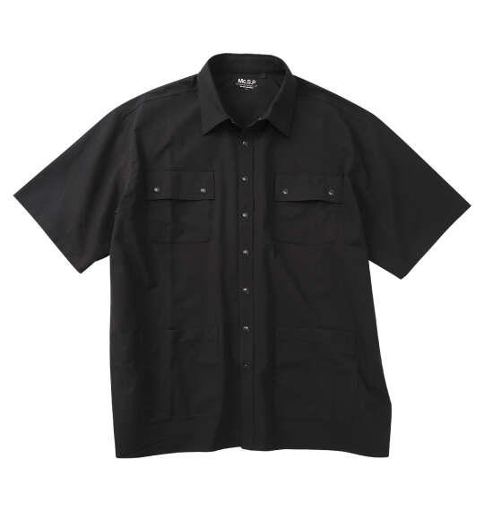 大きいサイズ メンズ Mc.S.P  半袖 ユーティリティー シャツ ブラック 1277-6265-2 3L 4L 5L 6L 7L 8L
