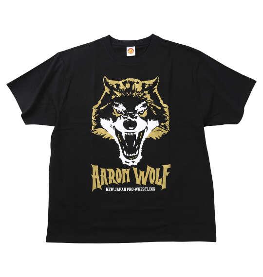 大きいサイズ メンズ 新日本プロレス ウルフアロン 半袖 Tシャツ ブラック 1278-6590-1 3L 4L 5L 6L 8L