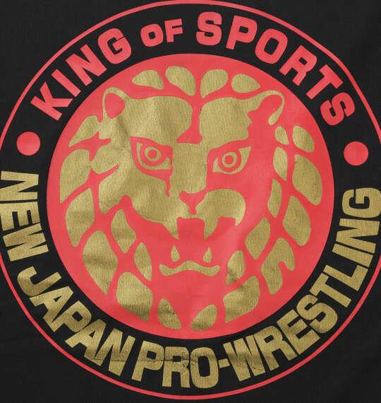 大きいサイズ メンズ 新日本プロレス ライオンマークドライ 半袖 Tシャツ 2025 ブラック×レッド×ゴールド ブラック 1278-6592-1 3L 4L 5L 6L 8L