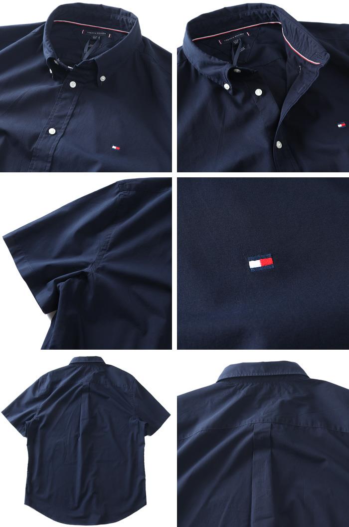 大きいサイズ メンズ TOMMY HILFIGER トミーヒルフィガー 半袖 ボタンダウン シャツ USA直輸入 mw0mw42248