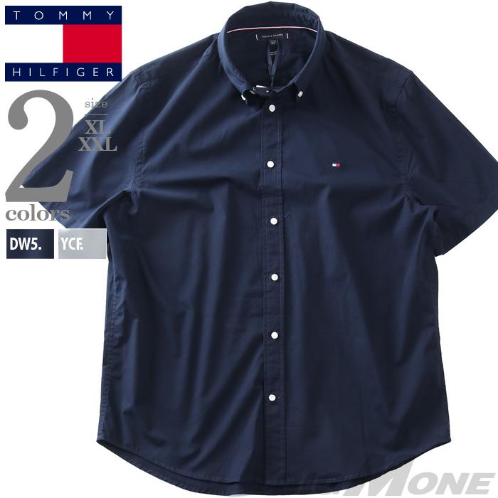 大きいサイズ メンズ TOMMY HILFIGER トミーヒルフィガー 半袖 ボタンダウン シャツ USA直輸入 mw0mw42248
