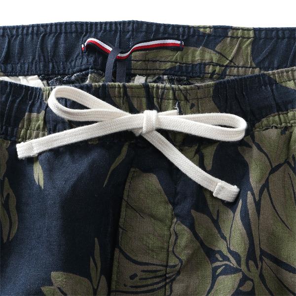 【ns623】大きいサイズ メンズ TOMMY HILFIGER トミーヒルフィガー 麻100% 総柄 ショートパンツ ショーツ USA直輸入 mw0mw42546