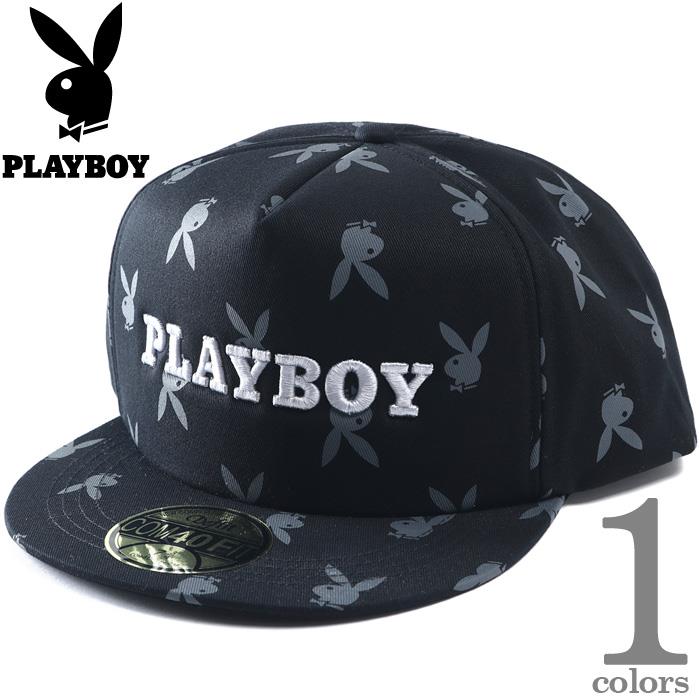 大きいサイズ メンズ PLAYBOY プレイボーイ 総柄 ロゴ刺繍 ベースボール キャップ 帽子 春夏新作 6613-701