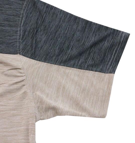 大きいサイズ メンズ EL.FO DRY クルーネック 切替 半袖 Tシャツ チャコール×ベージュ 1278-6707-1 3L 4L 5L 6L 8L