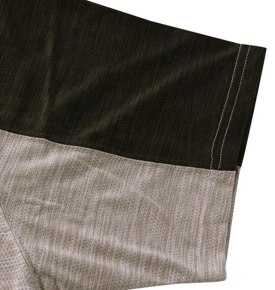 大きいサイズ メンズ EL.FO DRY クルーネック 切替 半袖 Tシャツ カーキ×ベージュ 1278-6707-2 3L 4L 5L 6L 8L