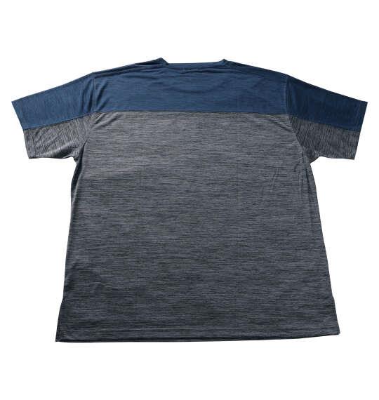 大きいサイズ メンズ EL.FO DRY クルーネック 切替 半袖 Tシャツ ネイビー×チャコール 1278-6707-3 3L 4L 5L 6L 8L