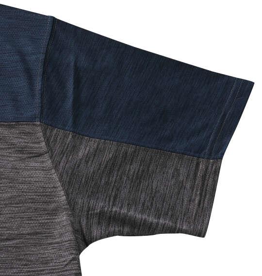 大きいサイズ メンズ EL.FO DRY クルーネック 切替 半袖 Tシャツ ネイビー×チャコール 1278-6707-3 3L 4L 5L 6L 8L