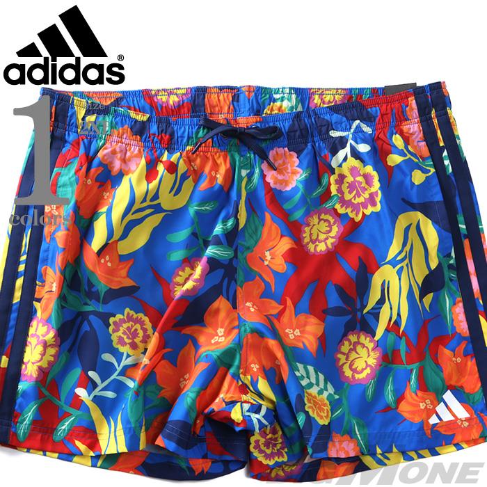 大きいサイズ メンズ ADIDAS アディダス メキシカンフローラル 3ストライプ スイム ショーツ ショートパンツ GOALKEEPER SHORTS USA直輸入 jy9154