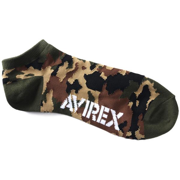 大きいサイズ メンズ AVIREX アヴィレックス 迷彩柄 3P アンクル ソックス 靴下 3枚組 春夏新作 81713500