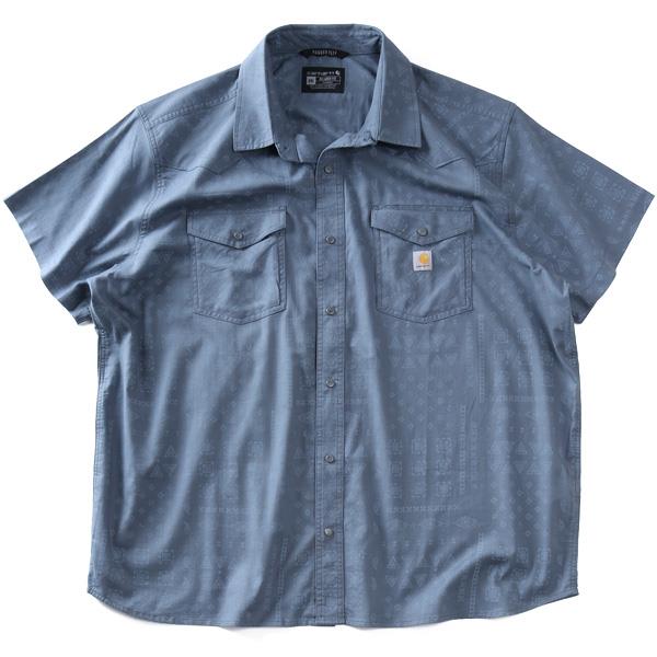 大きいサイズ メンズ CARHARTT カーハート 総柄 半袖 カジュアル シャツ MONTANA BOZEMAN RELAXED SHORT SLEEVE PLAID SHIRT USA直輸入 107284