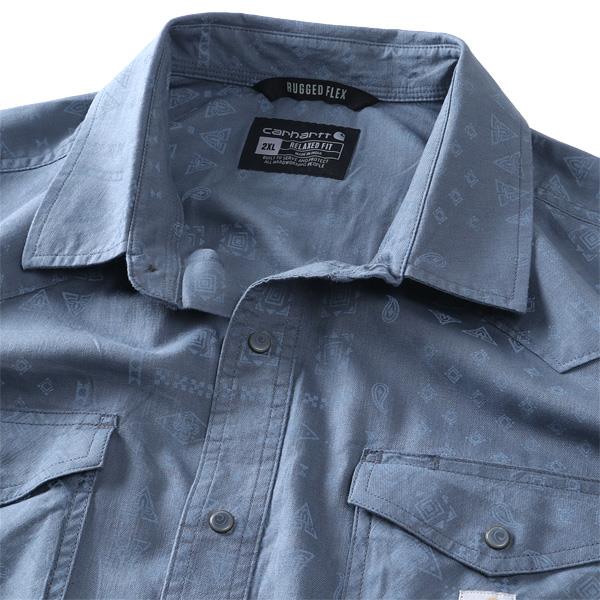 大きいサイズ メンズ CARHARTT カーハート 総柄 半袖 カジュアル シャツ MONTANA BOZEMAN RELAXED SHORT SLEEVE PLAID SHIRT USA直輸入 107284