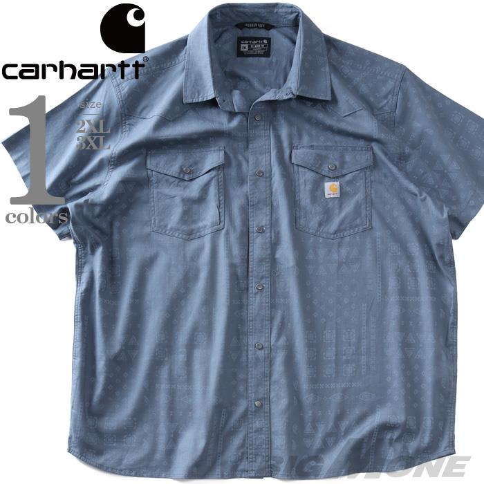 大きいサイズ メンズ CARHARTT カーハート 総柄 半袖 カジュアル シャツ MONTANA BOZEMAN RELAXED SHORT SLEEVE PLAID SHIRT USA直輸入 107284