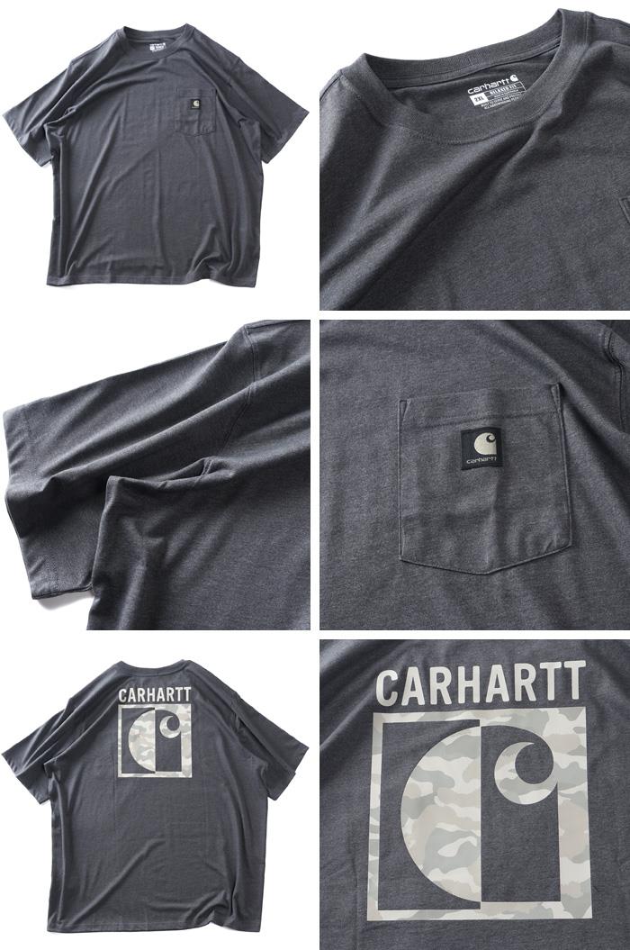 大きいサイズ メンズ CARHARTT カーハート ポケット付 プリント 半袖 Tシャツ IRVINE RELAXED BLOCK CAMO T-SHIRT USA直輸入 107296