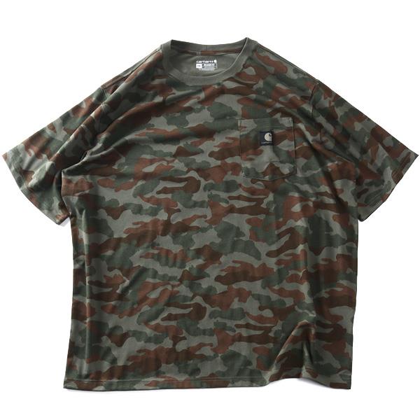大きいサイズ メンズ CARHARTT カーハート ポケット付 迷彩柄 半袖 Tシャツ IRVINE RELAXED CAMO T-SHIRT USA直輸入 107298