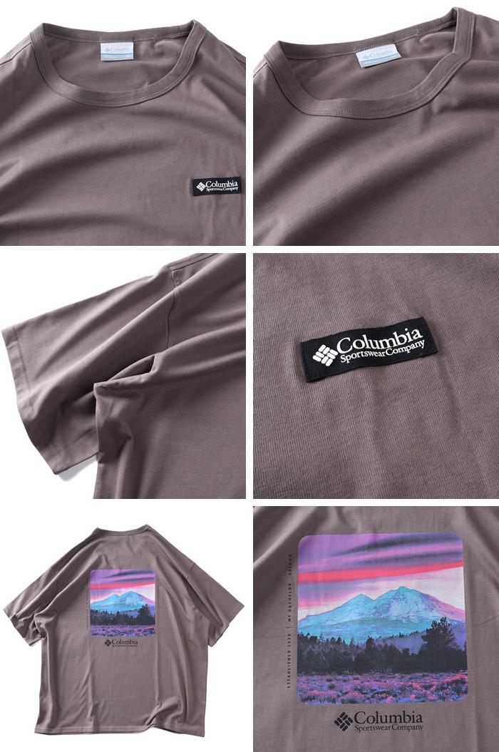 大きいサイズ メンズ Columbia コロンビア バックプリント 半袖 Tシャツ HEAVYWEIGHT BACK GRAPHIC TEE USA直輸入 2155041