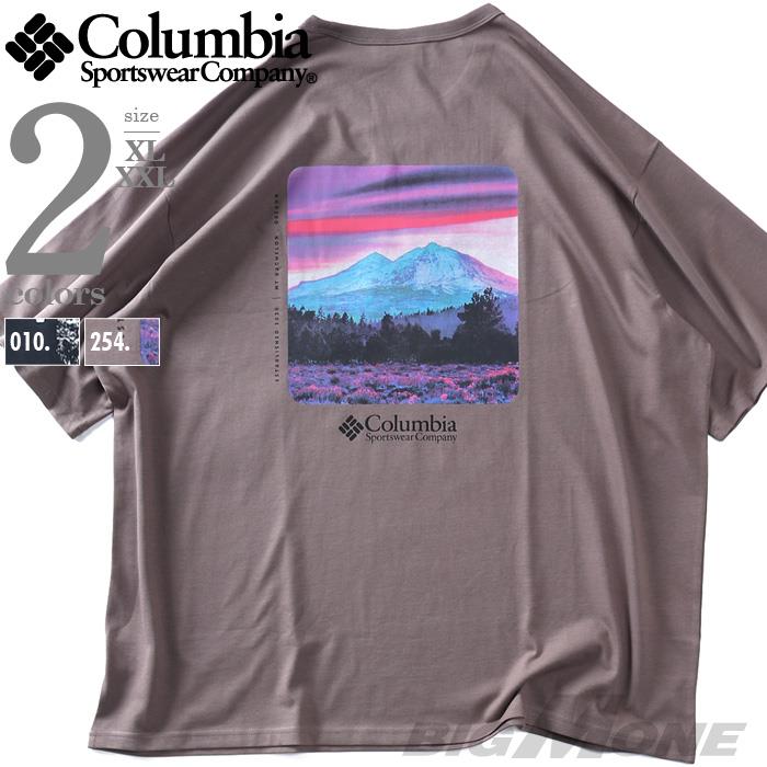 大きいサイズ メンズ Columbia コロンビア バックプリント 半袖 Tシャツ HEAVYWEIGHT BACK GRAPHIC TEE USA直輸入 2155041
