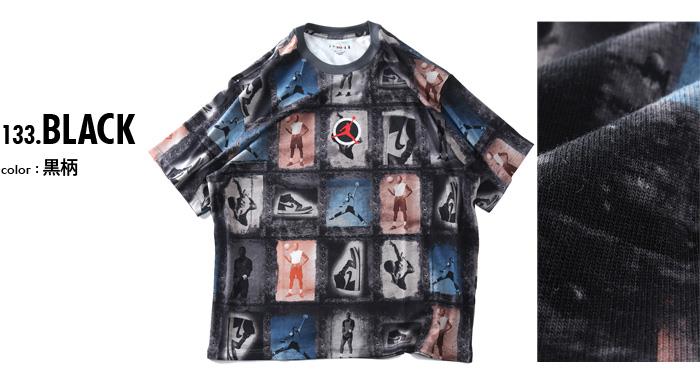 大きいサイズ メンズ NIKE ナイキ 総柄プリント 半袖 Tシャツ ジョーダン フライト クラブ JORDAN FLIGHT CLUB USA直輸入 if3114