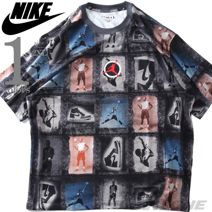 大きいサイズ メンズ NIKE ナイキ 総柄プリント 半袖 Tシャツ ジョーダン フライト クラブ JORDAN FLIGHT CLUB USA直輸入 if3114