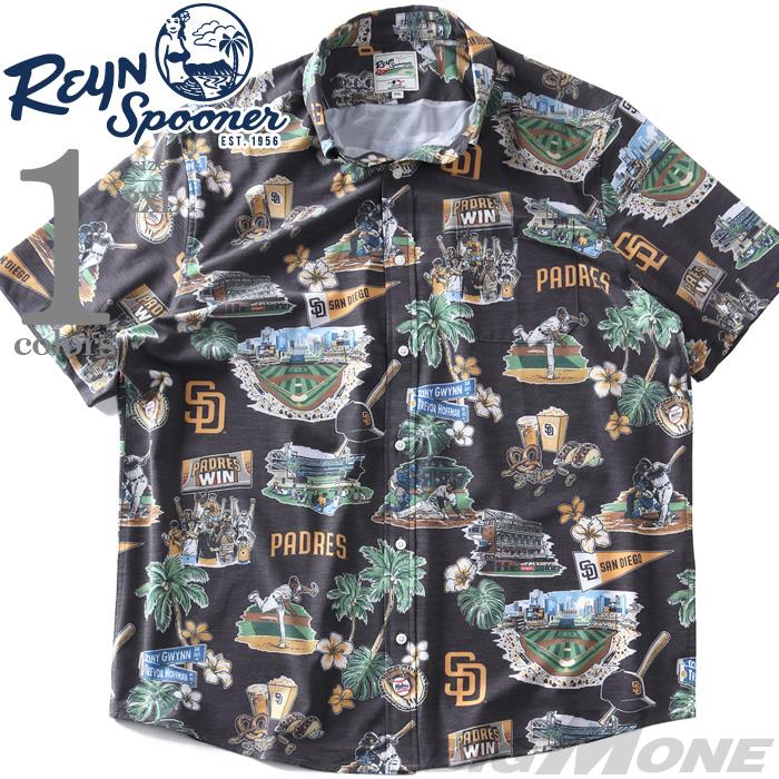 大きいサイズ メンズ REYN SPOONER レインスプーナー 半袖 ボタンダウン シャツ パドレス SAN DIEGO PADRES USA直輸入 m680613125-3