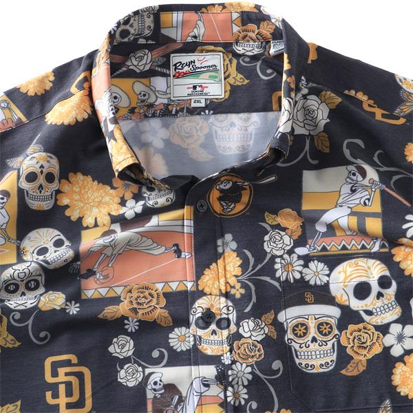 大きいサイズ メンズ REYN SPOONER レインスプーナー 半袖 ボタンダウン シャツ パドレス SAN DIEGO PADRES USA直輸入 m684813125