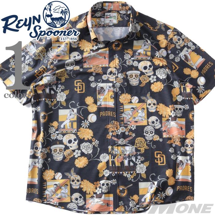 大きいサイズ メンズ REYN SPOONER レインスプーナー 半袖 ボタンダウン シャツ パドレス SAN DIEGO PADRES USA直輸入 m684813125
