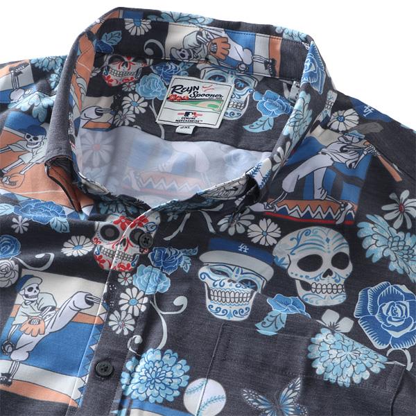 大きいサイズ メンズ REYN SPOONER レインスプーナー 半袖 ボタンダウン シャツ ドジャース LOS ANGELES DODGERS USA直輸入 m685413125