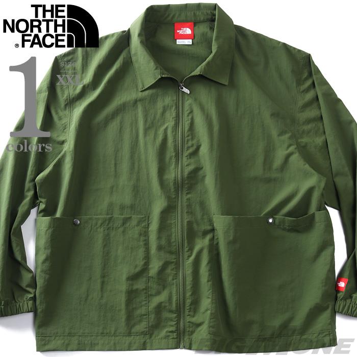 大きいサイズ メンズ THE NORTH FACE ノースフェイス フルジップ ナイロン ジャケット TNF RED BOX L/S TOP USA直輸入 nf0a8fhc-bri