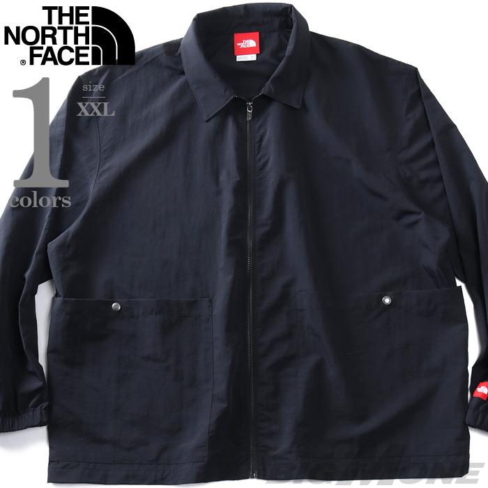 大きいサイズ メンズ THE NORTH FACE ノースフェイス フルジップ ナイロン ジャケット TNF RED BOX L/S TOP USA直輸入 nf0a8fhc-jk3