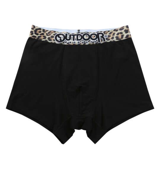 大きいサイズ メンズ OUTDOOR PRODUCTS 綿ベア天転写ゴムブラック ボクサーパンツ ブラック×レオパード 1249-6311-1 3L 4L 5L 6L 7L 8L