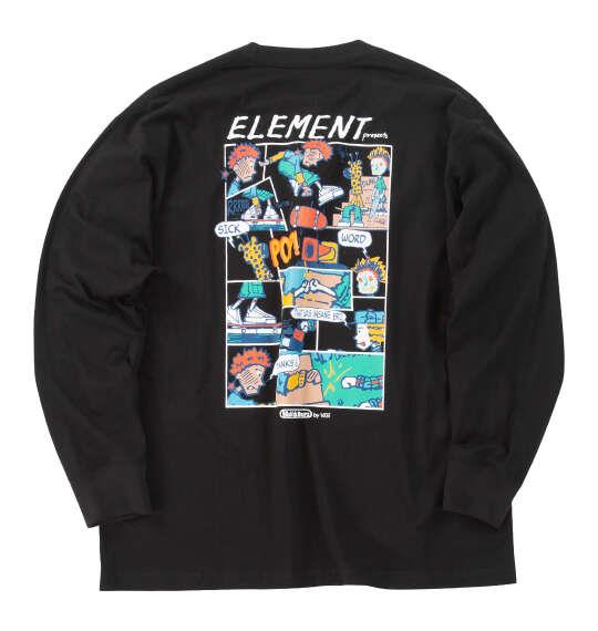 大きいサイズ メンズ ELEMENT KAMO CHILL 長袖 Tシャツ ブラック 1278-6340-2 3L 4L 5L 6L