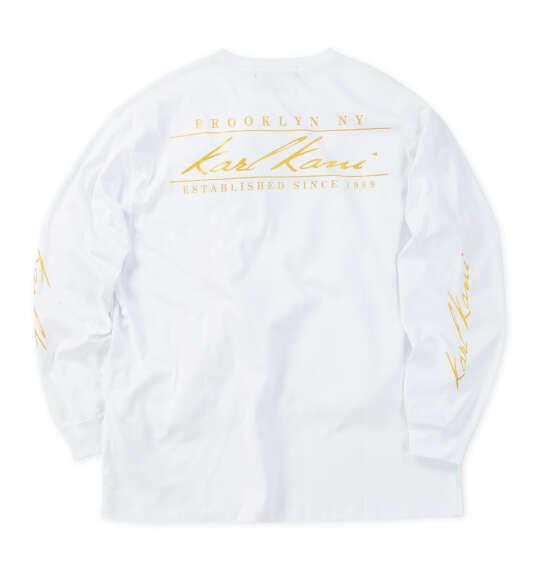 大きいサイズ メンズ KARL KANI 天竺 長袖 Tシャツ ホワイト 1278-6355-1 3L 4L 5L 6L