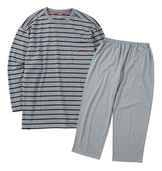 大きいサイズ メンズ marie claire homme ミニ裏毛 Tシャツ セット ライトグレー 1279-6300-1 3L 4L 5L 6L 8L