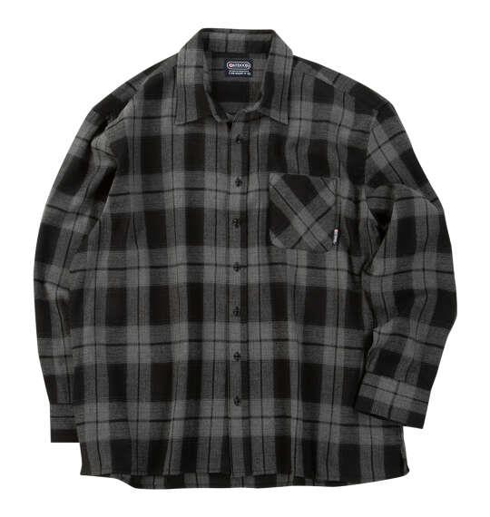 大きいサイズ メンズ OUTDOOR PRODUCTS ビエラチェック 長袖 シャツ ブラック 1257-6310-2 3L 4L 5L 6L 7L 8L