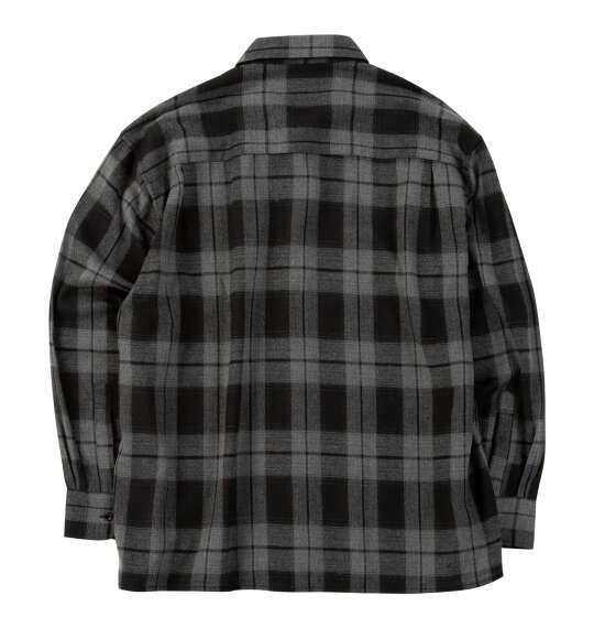 大きいサイズ メンズ OUTDOOR PRODUCTS ビエラチェック 長袖 シャツ ブラック 1257-6310-2 3L 4L 5L 6L 7L 8L