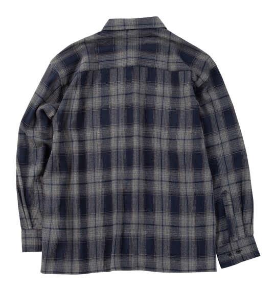 大きいサイズ メンズ OUTDOOR PRODUCTS ビエラチェック 長袖 シャツ ネイビー 1257-6310-3 3L 4L 5L 6L 7L 8L